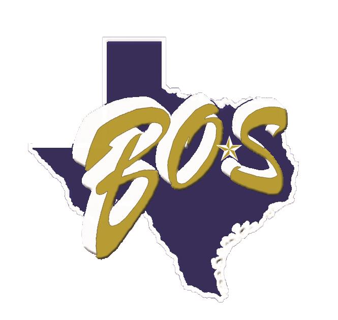 BOS in front of blue Texas